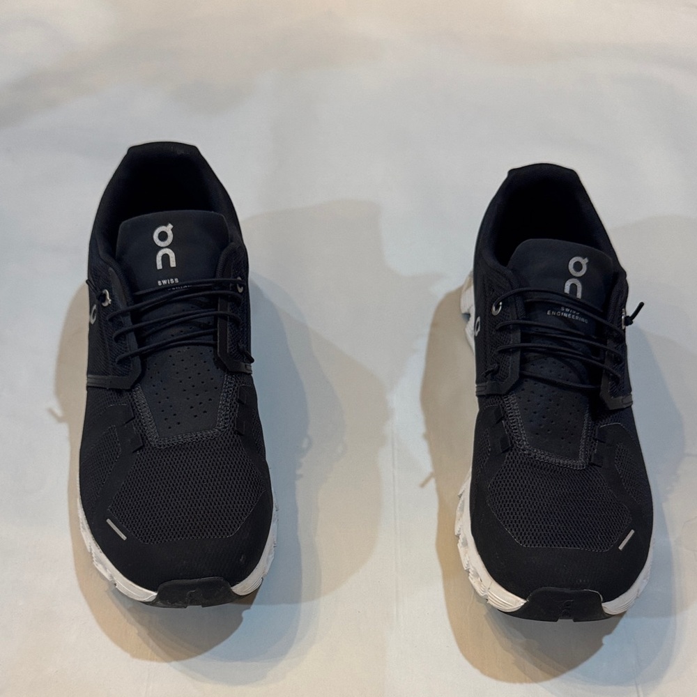 On Running Men's Black Shoes with White Details